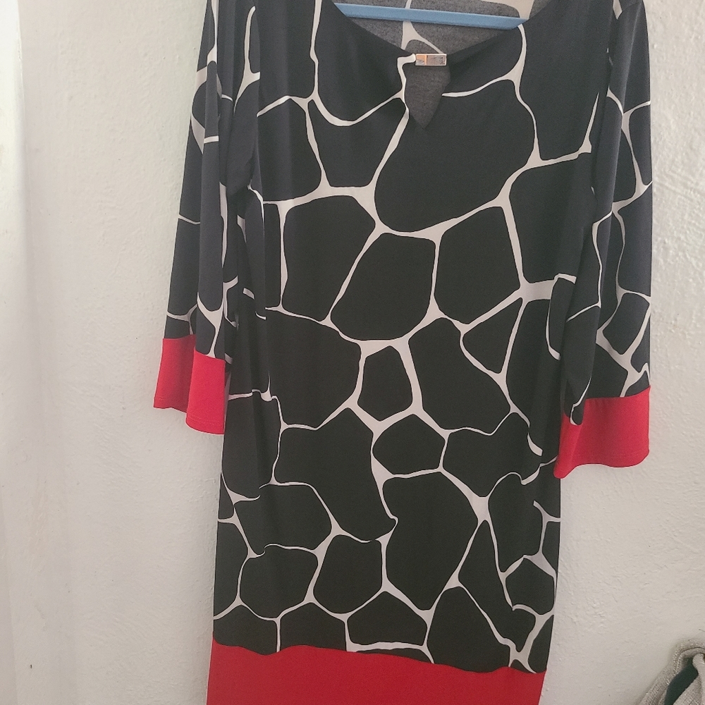 Tunic or mini dress, SMALL, MSK Brand. Black/White
